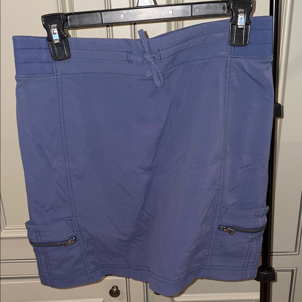 Athleta Blue Utility Skort Athleisure Gorpcore Zip Pocket Activewear 8